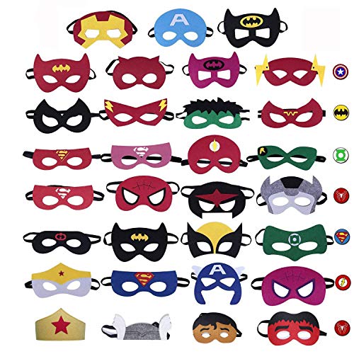 CompraFun Máscaras de Superhéroe, Máscaras Mitad de Fieltro...