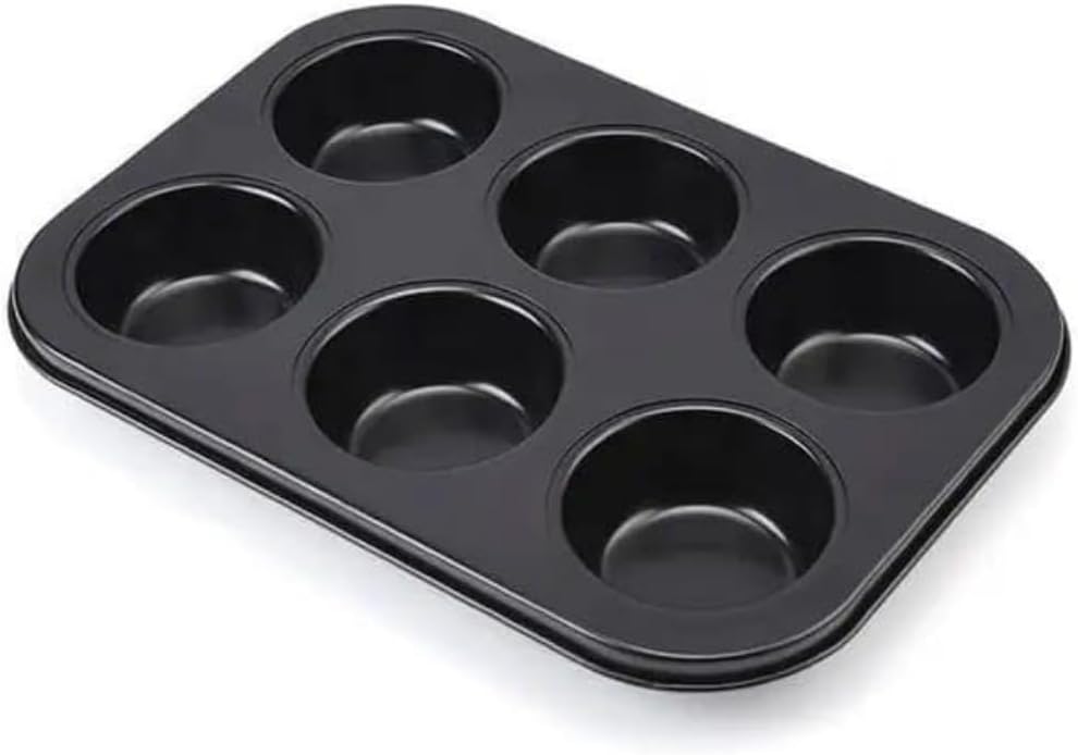 Muffin Kek Kabı ve Cupcake Fırın Tepsisi – Yapışmaz Metal Hamur,Muffin Kabı, Cup Cake Pişirme Tepsisi, Fırın Uyumlu Kek Kalıbı Yüksek Sıcaklığa Dayanıklı (6 Gözlü)