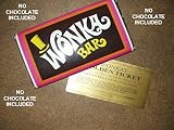 ticket dorado deus ex  Willy Wonka - Vendaje para barra de chocolate con replica, color dorado no incluye chocolate