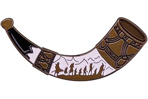 VNEWSCHI The Lord of The Rings Fellowship Horn Enamel Pin Badge The Horn of Gonndor Brooch Jewelry Backpack Decoration Accessories, Metal, no gemstone