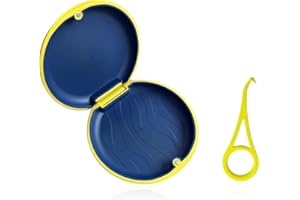 DEZP DEZ 1 PCS Porta Apparecchio Denti,Bite Dentale,Porta Dentiera,Vaschetta Porta Protesi,Scatole Porta Apparecchio,Portatile Porta Spazzolino Da Viaggio E 1Pc Estrattore Di Denti(Giallo)