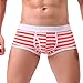 Produktbild Herren Boxershorts,Beikoard Männer Mode Sexy Gestreiften Atmen Unterwäsche Boxer Briefs Slips Baumwolle Ausbuchtung Pouch Shorts Unterhose (L, Orange)