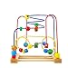 Baby Toddler Wooden Toys Mini Around Wooden Beads Maze Enlightenment Educational Toys Game Bauble -- Develop hand-eye coordination
