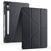 Kilifplus Lenovo Idea Tab Pro 12.7 TB-373FU Compatible Case Tri Folding Silicone Pen Compartment Foldable Stand PU Leather Y