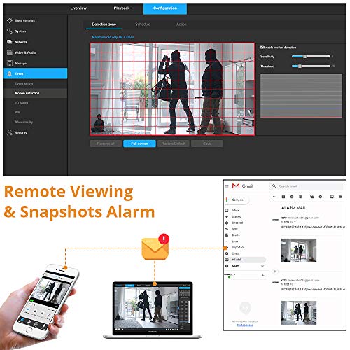 H.VIEW IP Kamera Außen 5MP Bunte Nachtsicht Funk Überwachungskamera ONVIF 2.4/5GHz Farbbild Sicherheitskamera Mikrofon Bewegungserkennung mit SD Slot(Max 128GB)