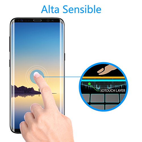 Samsung Galaxy Note 8 Protector de Pantalla  HanLuckyStars Cristal Templado Samsung Note 8 Vidrio Templado para Galaxy Note 8 con  3D Cobertura Completa   9H Dureza   Alta Definici  n   Sin Burbujas   6 3 Pulgadas 