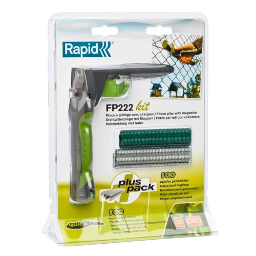 Schnelles FP222 Zaun Zange & VR22 Hogringen Kit komplett mit 200 x VR22 Hogringen