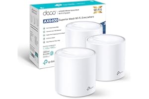TP-Link Deco X60(3-pack) Nuova Versione AX5400Mbps Mesh Router Wi-Fi 6, Router e Ripetitore, 160MHz, 3 Pezzi con Copertura Fino a 660㎡, Ideale Per Case Grandi, Compatibile con Amazon Alexa