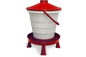 FINCA CASAREJO Bebedero de Cubo para Aves de Corral - Gran Capacidad y Facilidad de Uso - con Filtro para Mantener la Calidad del Agua - Bebedero con Patas para Gallinas, Faisanes, Pavos, etc. (25 Litros)