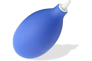 AIMFACT Squeeze Ball Pump Duster for Hearing Aids Silicone Air Blower Airbrush Dust Cleaner Handheld Puffer for DSLR Camera Sensor Lens Watch Electronics Keyboard Phone Laptop Cleaning Tool (Blue)