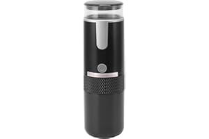 SEPTPENTA Máquina de Café Expreso Eléctrica Portátil, Viaje de Máquina de Café de 1200 mAh, Maximiza el Sabor y el Sabor del Café, Extracción Completa para Cápsulas K, Café Molido (Negro)