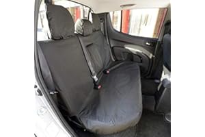 UK CUSTOM COVERS CUSTOM DESIGNS FOR ULTIMATE PROTECTION UK Custom Covers SC206B Tailored Heavy Duty Waterproof Rear Seat Covers Black - To Fit Mitsubishi L200 MK7 2015 Onwards