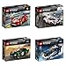 Produktbild LEGO® Speed Champions 4er Set: 75884 1968 Ford Mustang Fastback + 75885 Ford Fiesta M-Sport WRC + 75886 Ferrari 488 GT3 Scuderia Corsa + 75887 Porsche 919 Hybrid