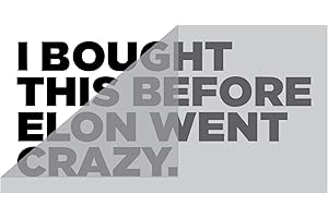 tradercat I BOUGHT THIS BEFORE ELON WENT CRAZY, divertente adesivo per auto per vetri o vernice, scritta in nero, ca. 11,5 x 5,5 cm, adesivo per auto in vinile, resistente e resistente alle intemperie