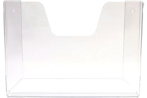 Pos Display Shop A3 Landscape Wall Mountable Leaflet Brochure Work Sheet Menu Holder Dispenser Display Pocket - Clear Acrylic