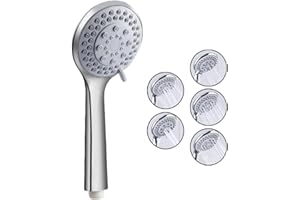 NOOGUI Alcachofa de ducha | 5 Chorros Diferentes | Cabezal de Ducha | Alta Presión | Ahorro de agua | Rosca Universal | Fácil de instalar