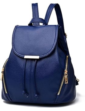 Klassisch Frauen Rucksack Handtasche Große Kapazität PU-Leder Schulrucksäcke Damen Rücksack Freizeitrucksack