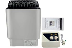 TABODD Poêle pour sauna 6 kW - 220 V - En acier inoxydable - Avec commande externe - Température de 6 à 8 m³