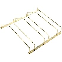 Porte-verres à Vin Sous Armoire - Support Métal Bronze 27,5 Cm - Range Jusqu'à 3 Verres - Idéal Bar Ou Cuisine