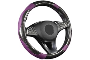 SFONIA Cubierta del Volante Fundas para Volante de Cuero Artificial Universal 37-38cm / 15" Antideslizante Transpirable Durable (Púrpura)