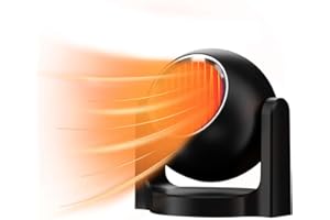 Pengrity Calefactor Mechero Coche 12v, 120 W Ventilador Calefactor Coche, 2 en 1 Disponible en Frío y Calor, Giratorio 360°, Calentador Coche, Calefactor Coche Descongelador