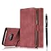 Produktbild Samsung Galaxy S6 / S6 Duos Hülle, Samsung Galaxy S6 / S6 Duos Schutzhülle Leder Hülle, Alfort 2 in 1 Retro Ledertasche Gasdurchlässig Design Dual Use Falten Premium PU Leder Tasche Case Cover Flip Mappen Kasten Abdeckung für Samsung Galaxy S6 / S6 Duos 5.1" Smartphone Funktion Standfunktion Unterstützte Telefone mit einem Magnetverschluss ( Rote ) + Alfort Schwarz Stylus Pen