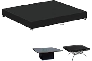 LAMUNI Garden Table Top Covers Waterpoof, 150x100x15cm Outdoor Garden Furniture Covers Fitted Rectangle Table, Heavy Duty Oxford Patio Tabletop Cover, Outdoor Table Cloth for Garden Rattan Tables