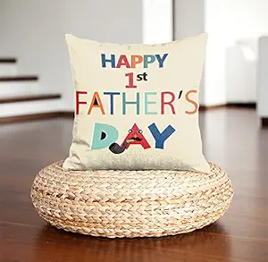 DreamVio Soft Fabric Cushion, Pillow Gifts for Daddy,Grandpa,World's Best Dad,Pyare Papa on Birthday's & Father's Day Color : Cream Size : 12 x 12 inch Design 161