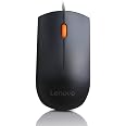 Lenovo 300 Wired Plug & Play USB Mouse, High Resolution 1600 DPI Optical Sensor, 3-Button Design with clickable Scroll Wheel,