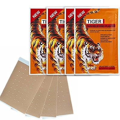 A&M FITNESS Baume Du Tigre Patch (Tiger Balm), A&M Fitness, Lot de 16 Patchs Anti Douleur Récupération Véritable Reméde Chinois, Idéal Pour Douleurs au Cou, Nuque, Epaules, Articulations, Courbatures...