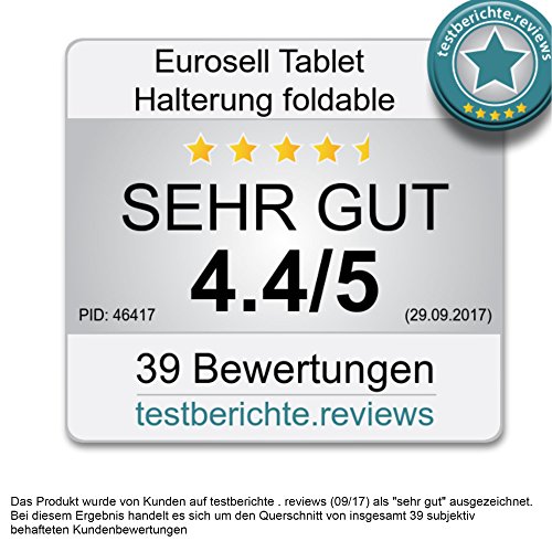 Eurosell Design Ständer Tisch Halterung faltbar – für Tablet / Ebook Reader / zb für Apple iPad 1 2 3 4 5 AIR Mini amazon Kindle Samsung Galaxy Tab etc. - 7