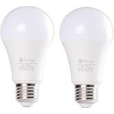 Etrogo Lampadina Crepuscolare E27 Sensore di Luce Bianco Freddo 6000K 10W 100W Equivalenza Auto On/Off 2 Pezzis