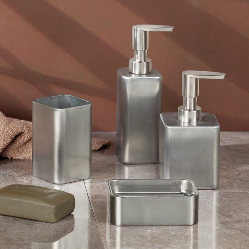 InterDesign 16280EU Gia Zahnbürstenständer, Edelstahl gebürstet - 2
