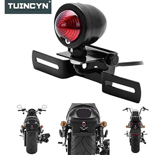 Soporte De Placa De Matrícula Curvo Vertical De Montaje Lateral Led Luz Trasera De Freno Dynwavemx Tipo 3