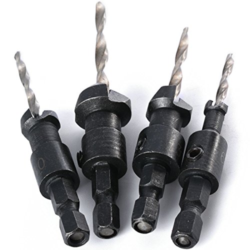 XCSOURCE® Neu 4stk Hex Ansenker Bohrer Set Schnellwechsel Holzbohren BI045 - 3