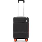 HRX Helium Cabin Size Haileys Black Polypropylene Hard Shell Suitcase