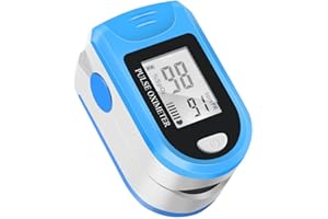 GAWENTINY Pulsoximeter, Oximeter zur Messung der Blutsauerstoffsättigung, Fingerpulsoximeter mit LED-Anzeige. Für Kinder, Erwachsene, ältere Menschen, Familien und Krankenhäuser (Hellblau)