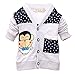 Zhuannian Kids Designer Baby Boy's Star Print V Neck Cardigan (12-18months, Grey)