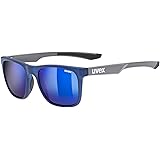 uvex LGL 42 - Sonnenbrille für Damen und Herren - verspiegelt - Filterkategorie 3 - blue grey/blue - one size