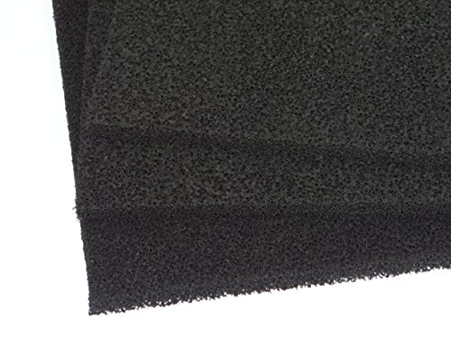 SONDERPREIS Aktivkohle 0,5 m x 0,9 m x 20 mm PPI 20 mittel Schwamm Schaumstoff Filter Luftanwendungen Abluft Filtermatte Filterschaumstoff Universal Kohlefilter Aktivkohle für viele Anwendungen Gastronomie Küche Dunstabzugshaube Kabine Rauch Geruchsfilter Wohnwagen Wohnmobil WC Bad Küche Filter schwarz zum Sonderpreis – Auslaufmodell - 2