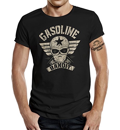 Gasoline Bandit Original Diseno Biker Shirt: Bandit Wing -M