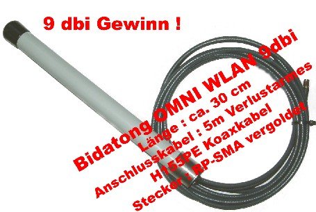 Preisvergleich Produktbild WLAN ANTENNE BIDATONG WLAN OMNI 9 dbi