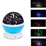Sternenhimmel Projektor Baby Nachtlicht 360 Grad drehbar Star Projektor Romantische LED Lampe entspannende Stimmung für Bbay, Kinder, Haus, Schlafzimmer, Kinder Zimmer, Hochzeit, Geburtstag, Parteien (Blau) VOSMEP SH34 - 5