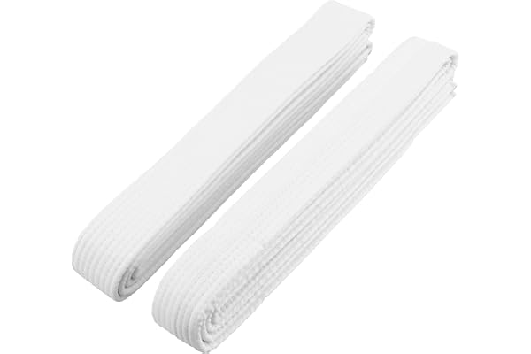 Daelesr 2 stycken Judo Karate Sportbä Kampsport, Judo Bomull Taekwondo Belts, Aikido Vitt Tjockt Tygbä Barn, 260 cm Karate Kampsport Professionell Bä