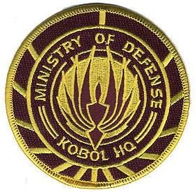 Battlestar Galactica Ministry Of Defanse Kobol HQ Embroidered Badge Patch Iron or Sew on 10cm
