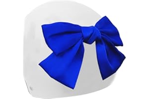 TSANGBABY Nœuds en ruban pour casque - Couleur unie - Pour casque de ski - Accessoire de casque de ski - Bleu