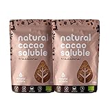 galletas naturales caseras Sin gluten Cacao Soluble - Natural Athlete - 75% menos de azúcar - 100% natural y orgánico, azúcar de coco y sin azúcar refinado añadido. Pack 2x225g