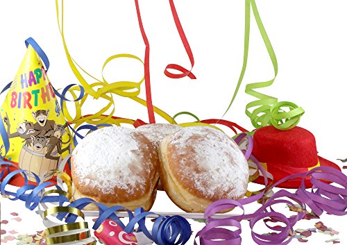 KIDDYPARTY Luftschlangen, 10er Pack PREMIUM Qualität Papierschlangen, 5 Stück Gold/weiß metallic, 5 bunte & schwer entflammbar. Für Deko, Geburtstage, Parties, Karneval, Hochzeiten und Silvester. - 2