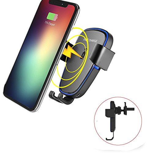 Caricatore Auto Wireless, AOSANG Qi auto ricarica dock Mount Air Vent Phone Holder per iPhone 8/8 Plus/Samsung Galaxy Note 8/S8/S8 x +/S7/S6 Edge +/Note 5 e tutti i telefoni Qi Enable