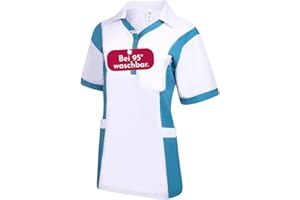 Clinotest Damenkasack Julia - 95 Grad waschbare, kochfeste Kasacks ohne Einlaufen - Kasack aus 65% Polyester, 35% Baumwolle - Pflege Berufsbekleidung für Krankenschwester, Altenpflege, Kosmetik uvm.